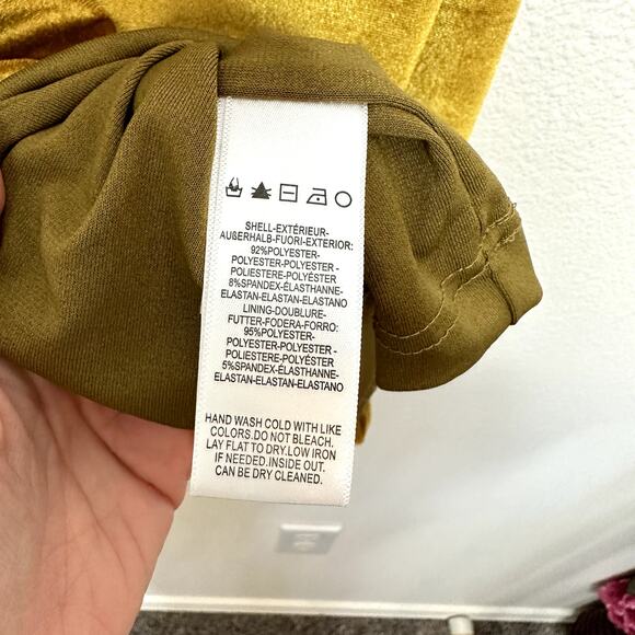 DRESS THE POPULATION x COSMO NWT Sunbeam Bellamy Velour One Shoulder Mini Dress - Picture 9 of 9